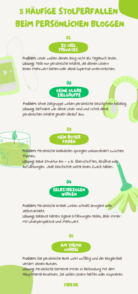 Authentisch bloggen: 5 Stolperfallen (Infografik)