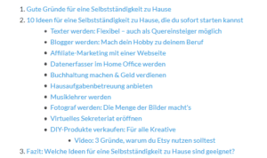 Deinen Text musst du strukturieren: Das Wichtigste muss an den Anfang.
