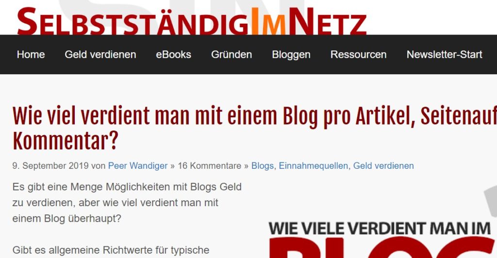 Wie viel verdient man mit einem Blog fragt Peer