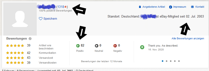 Diese Punkte lassen deinen eBay-Account vertrauenswürdig erscheinen.