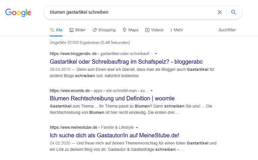 Gastartikel schreiben - Google Suche