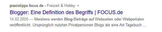 An dem Beispiel siehst du, was passiert, wenn Google keine Meta-Description anzeigt.