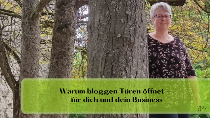 Warum bloggen Türen öffnet - Titelbild mit mir, Birgit Lorz, im Wald.